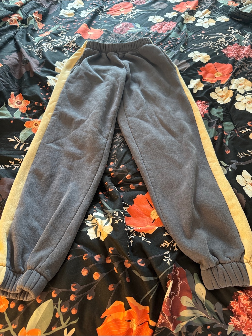 Grey with Cream side Joggers